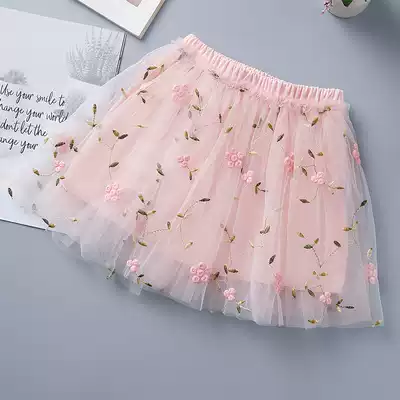 Girl skirt gauze dress 2021 summer dress new children's puffy dress girl princess dress summer skirt