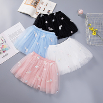 Girl skirt gauze dress 2021 new summer childrens puffy dress girl net gauze princess skirt short skirt summer