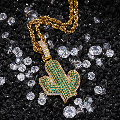 TRAVIS SCOTT CACTUS JACK Cactus Pendant Hip-hop Couple Necklace Pendant for men and women