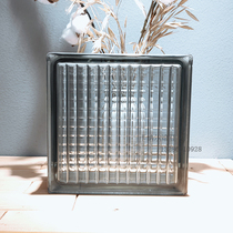 Imported original color gray parallel grain transparent opaque square hollow glass brick bathroom bedroom partition wall