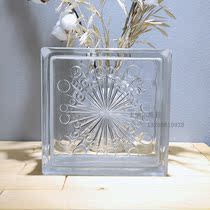 Imported meteor stripes translucent square hollow glass brick toilet block wall