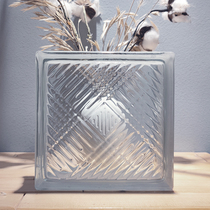 Etag Imports back to form Print Translucent Square Hollow Glass Brick Toilet Gen Guan Bedroom Partition Wall