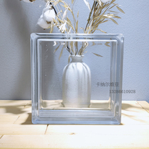 Imported straight transparent transparent square hollow glass brick toilet porch bedroom toilet partition wall