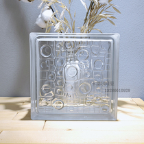 Imported raindrop pattern transparent translucent square hollow glass brick toilet porch bedroom toilet partition wall