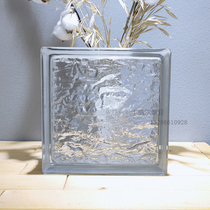 European standard imported ice crystal pattern translucent opaque square hollow glass brick bathroom bedroom toilet partition wall