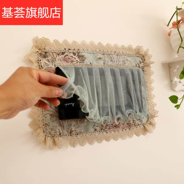 2018 new intercom door dust cover doorbell cover fabric lace video phone cover living room doorbell decorative cover