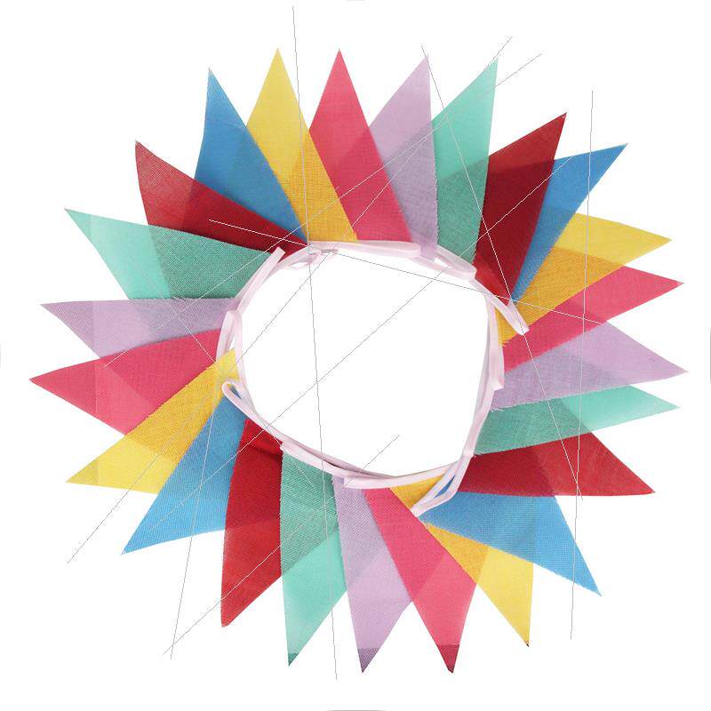 Source Color photo imitation triangle hanging flag wedding venue arranged Western-style wedding Hemp Cloth Background Decoration String Banner-Taobao