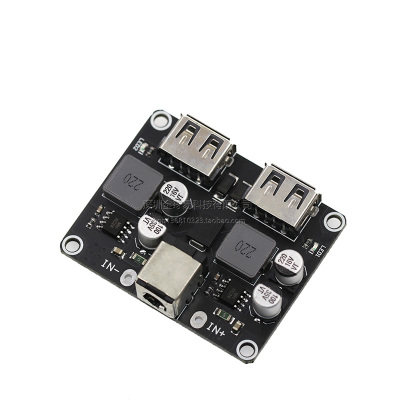 2路快充降压模块12V24V转QC3.0快充 双USB充电板支持苹果华为FCP