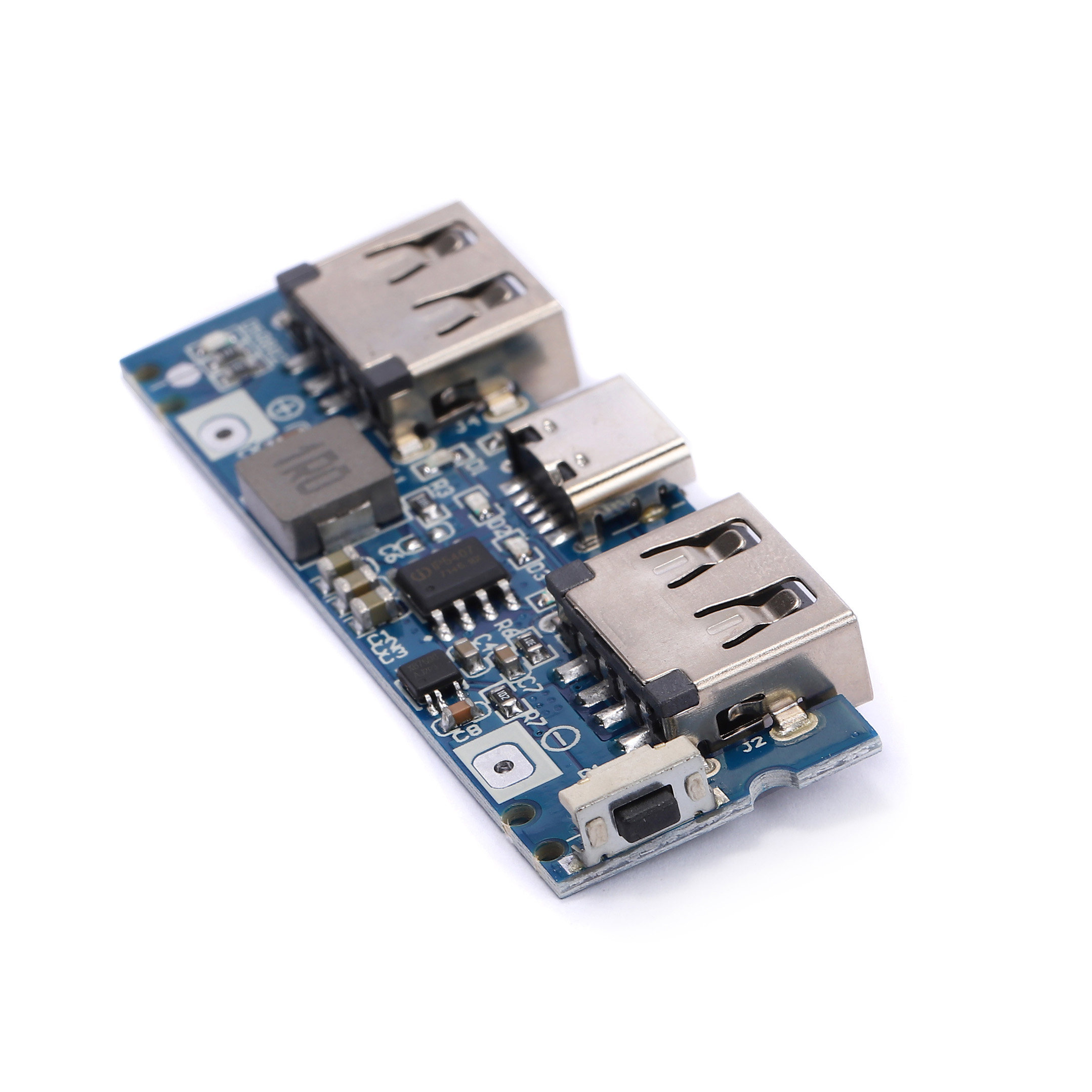 Type-c充电口双usb充电宝电源板升压模块2.4A移动电源DIY主板5V