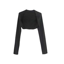 Yuemeng Fenglu autumn and winter New coat shawl coat belly dance practice clothing small apron shoulder warm white Black