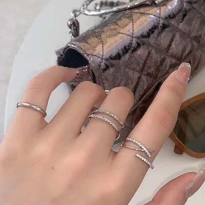 Cross border New Diamond rings Women's Joint Ring set Women's ring