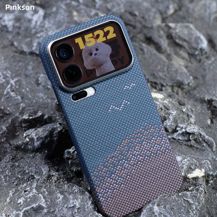 Pinkson Ink Weave Blue Teal Carbon Fiber Limited Hard Phone Case