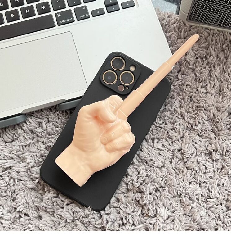 Big Middle Finger Funny Spoof Telescopic Stand 3D Niche Samsung Phone Case