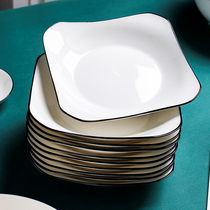 Plate set combination dishes Home ins dinner plate creative Western food fish steak ceramic plate Nordic bowl tableware