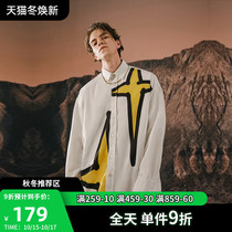 GRKC graffiti cross star shirt National Tide Street Hip Hop couple men and women loose long sleeve shirt star same model