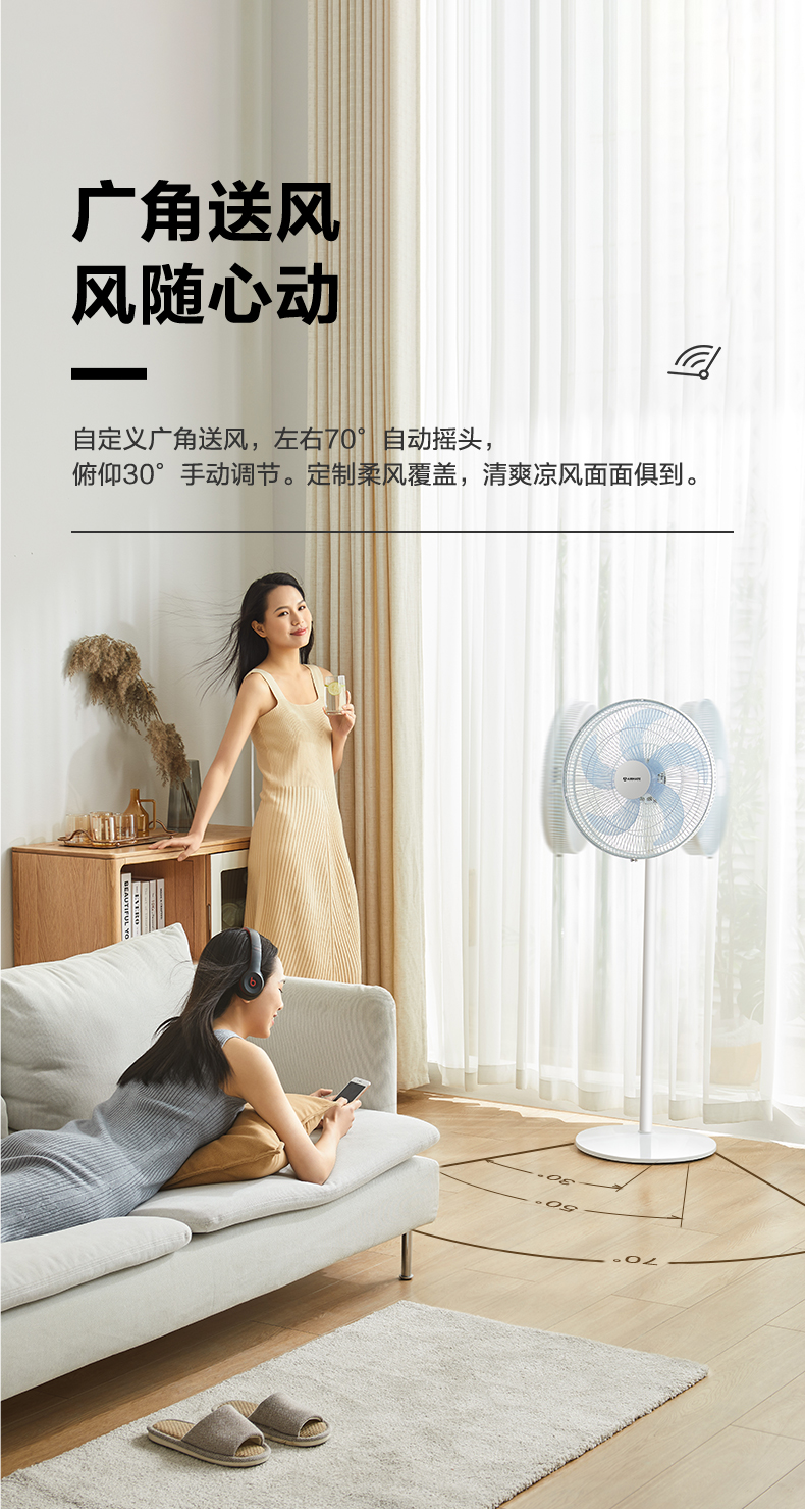 艾美特  5叶立式循环电风扇 图8