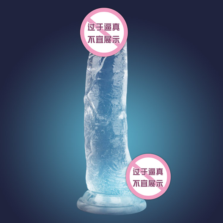 Crystal dildo extra-large suction cup Roman the Great woman manually masturbation anecdole with transparent silicone penis