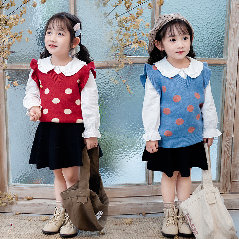 2019 autumn and winter new girls vest children's clothing bottoming shirt vest female baby Western style autumn children's suit vest