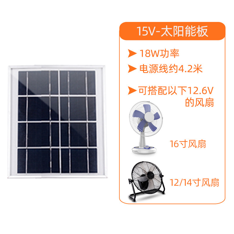 Solar panel 15V, power 18W, power cord 4 meters long