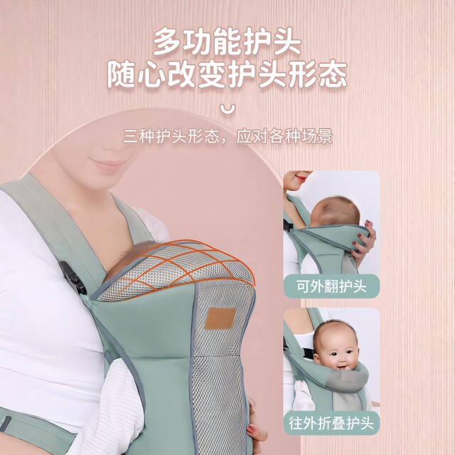 2025 Newborn Baby Carrier Front Holding Style for Going Out Simple Summer Baby Holding Artifact to Free Your Hands for Small Months