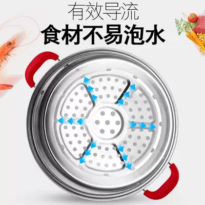 Thickened large diameter stainless steel steaming grid steamer cage steaming plate steaming rack steamer wok grate can be superimposed