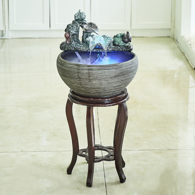 Creative new Chinese be born lucky furnishing articles and retro nostalgia ceramic water fountain in the sitting room porch office decoration