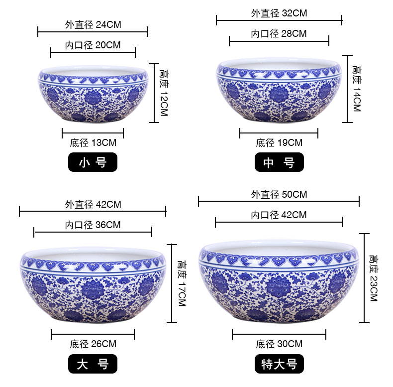 Ceramic aquarium landscape small turtle sitting room circular cylinder basin cylinder goldfish bowl lotus lotus lotus flower pot cylinder