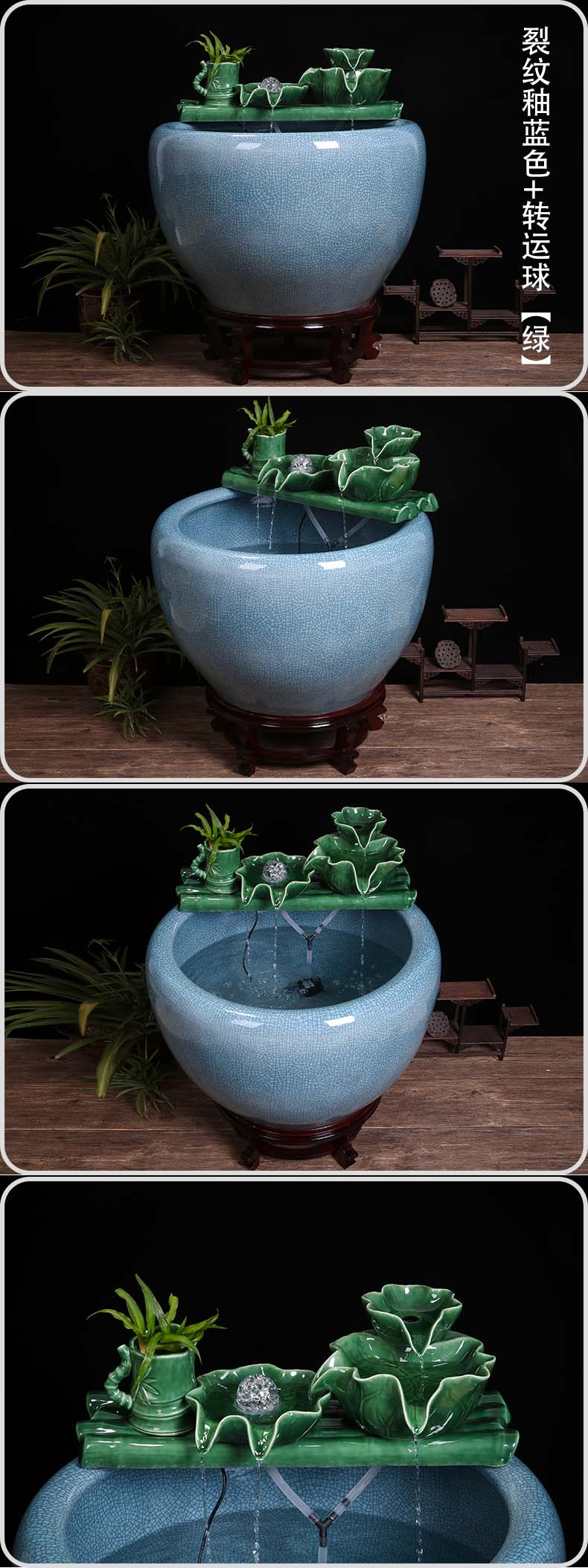 Jingdezhen ceramic goldfish bowl sitting room balcony office furnishing articles water tank to filter the yard cylinder fish bowl