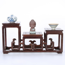 Mahogany carving crafts imitation high and low Bogu rack Purple sand pot Qishi vase Duobaogu jewelry display shelf bg