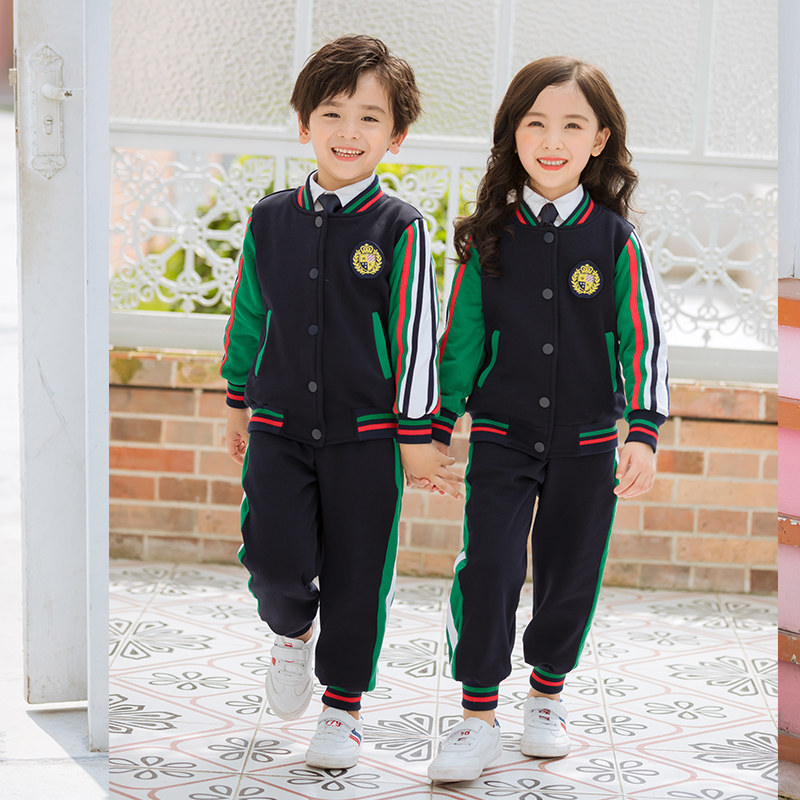 2019 new kindergarten uniforms spring and autumn clothes pure cotton British style games opening ceremony primary school uniform suit