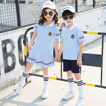 Kindergarten Garden Suit Summer Clothing Graduation Suit Short Sleeve College Wind Children Class Clothes Summer Han Edition School Uniform Suit