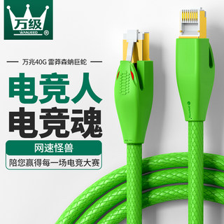 Class 8 Gigabit Ethernet Cable for Home Use, E-Sports, Ultra-High-Speed Cat8 Gigabit Network Broadband Router for 2 Computers