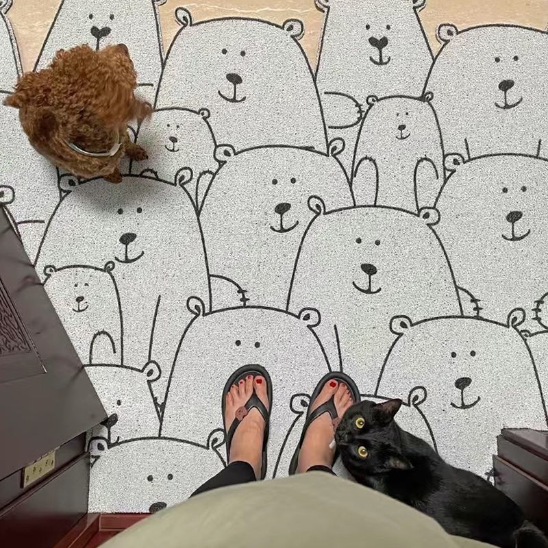 Entrance Door Silk Ring Footrest Can Cut Cartoon Net Red Ground Mat in door Home Genguan Rug Doorway Mat
