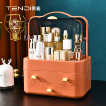 Cosmetic Storage Box Tabletop Jewellery Dust-Proof Lipstick Red Makeup Brush Finishing Box Dresser Skin Care Products Shelve