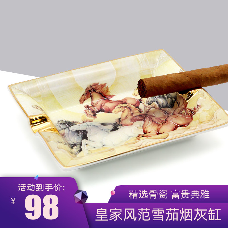 lafuuli Cigar Ashtray Home Living Room Office Creative Personality Fashion ceramic Ashtray High-end Smoke