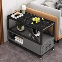 Corner cabinet light luxury simple sofa side cabinet side cabinet living room tempered glass side cabinet storage cabinet corner table