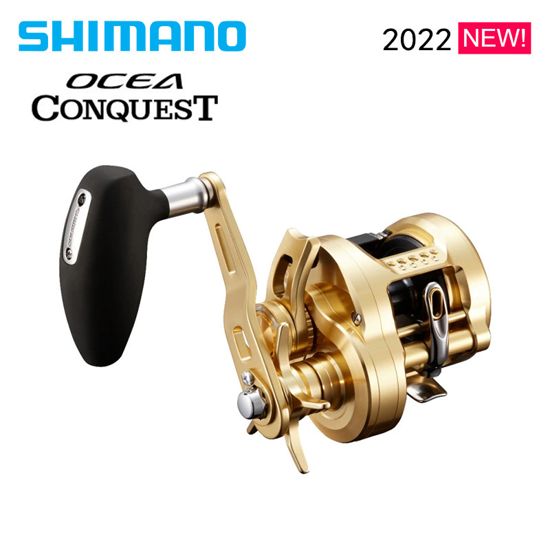Shimano Fishing Reel 22 Models Ocea Conquest Small Gold Reel Japanese Slow Jigging Reel Small Gold Bull Drum Reel