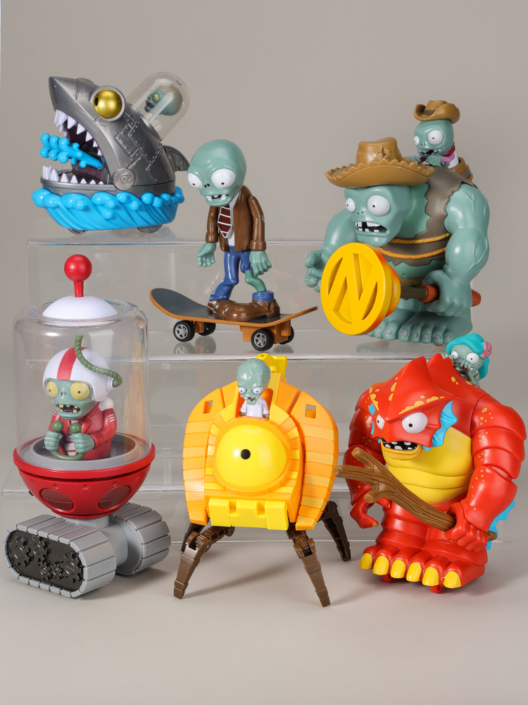 Plants vs Zombies Toy Single Zombie Deep Sea Giant Western Skateboard Electromagnetic Shield Shark Dr Egypt