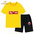 Sesame Street trai Summer Suit 2020 New Ins Tide Cô gái ngắn tay Kids Với Shorts bông. 