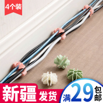 Nordic desktop network cable storage fixer computer wire buckle wire finishing fixing clip wire clamp wire hub