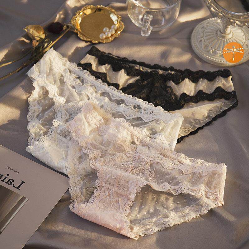 Japanese girl underwear female cotton black antibacterial lace temptation low waist sexy passion passion breathable seamless underwear
