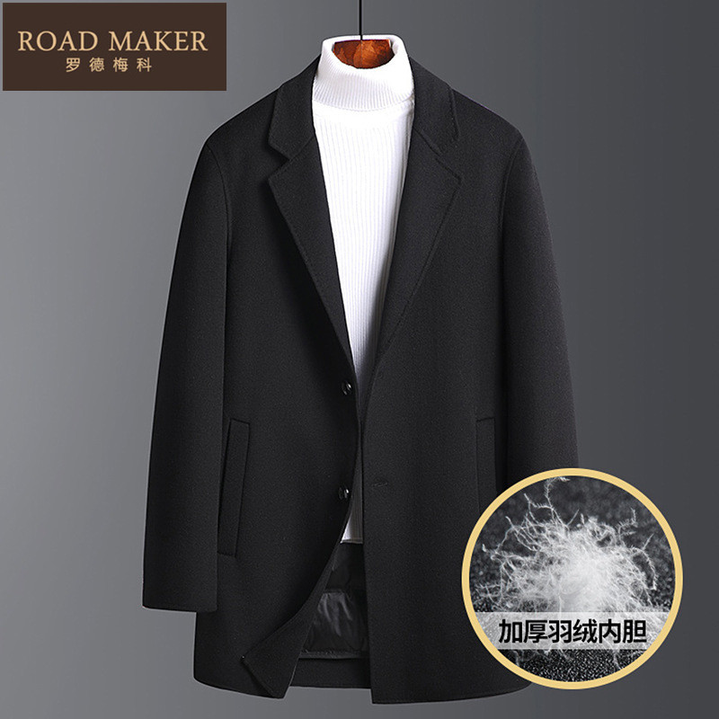 Roadmaker Double-sided Cashmere-free Wool Coat in the autumn and winter Double-Winter Double Coat