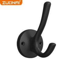 Zaonai gold simple Nordic adhesive hook black single coat hook hook American single hook wall row hook Wall wall hook Wall Wall