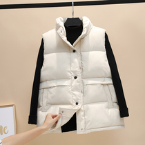 Anti-season down cotton vest women short 2021 autumn and winter New Korean version of loose vest waistcoat shoulder padded thick coat