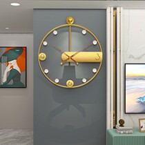 Modern minimalist European wall clock home living room decoration mute wrought iron fashion creative clock