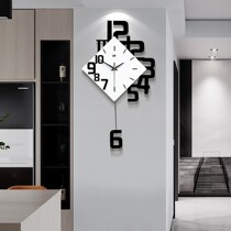 Personality digital clock fashion European living room wall clock wooden creative decoration wall watch