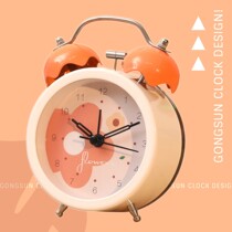 New small alarm clock students children Cartoon creative silent metal home creative cute clock