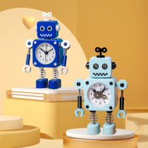 Cute cartoon alarm clock students use children boy special intelligent new creative guys deformed robot clock