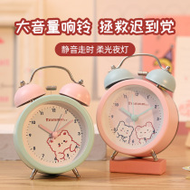 Childrens large volume alarm clock students use 2022 new boy special to get up the god instrumental bedroom bedside mute clock