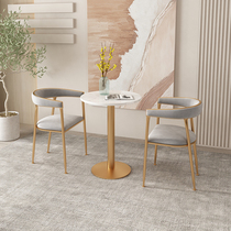 Nordic Network Red Milk Tea Desser Café Beauty Balcony Light Luxury Balcony Leisure Table and Chair Three Piece Combination